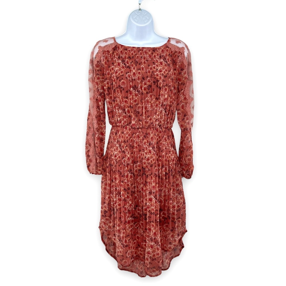 Free People Rose Glow Floral Open Waters Charlotte Dress Size XS - Picture 1 of 9